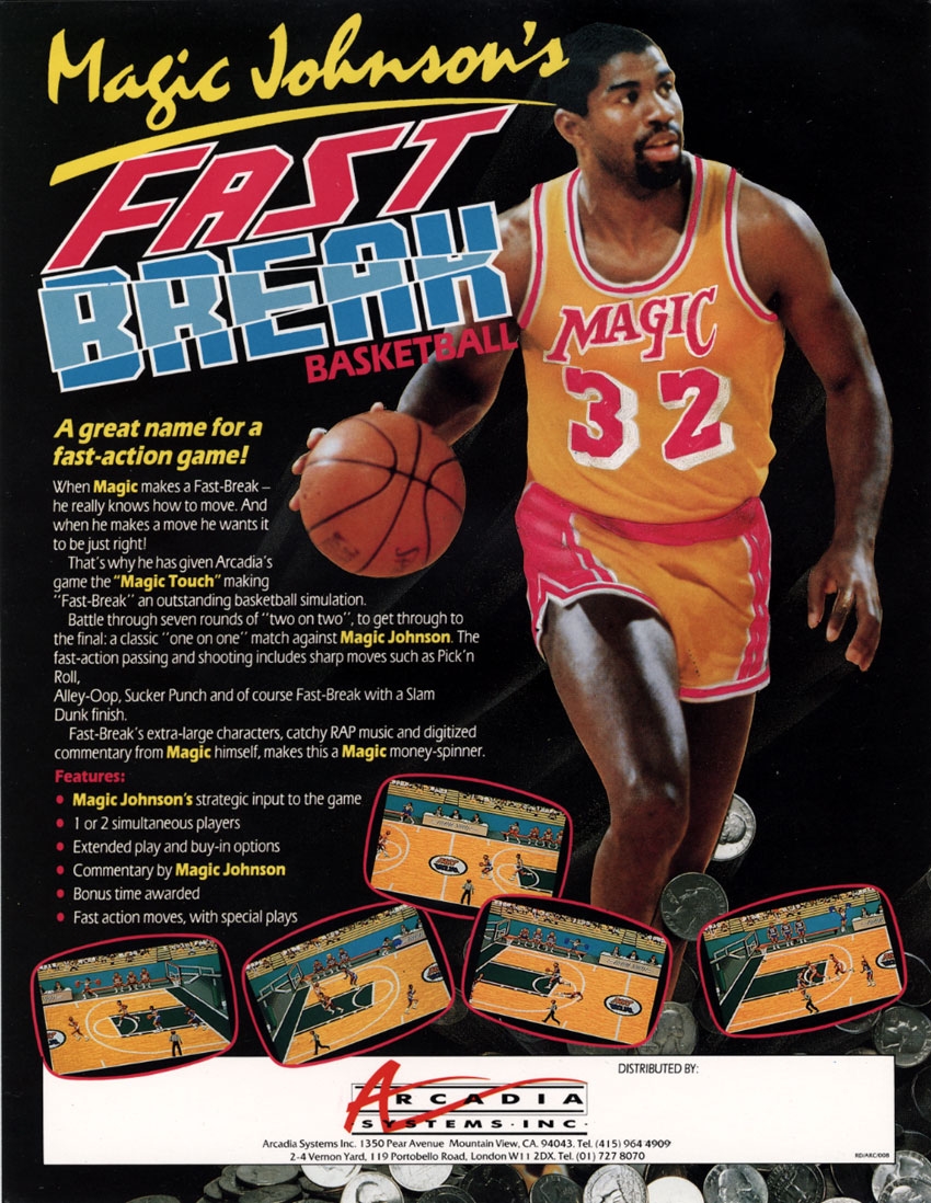 Magic Johnson’s Fast Break box art