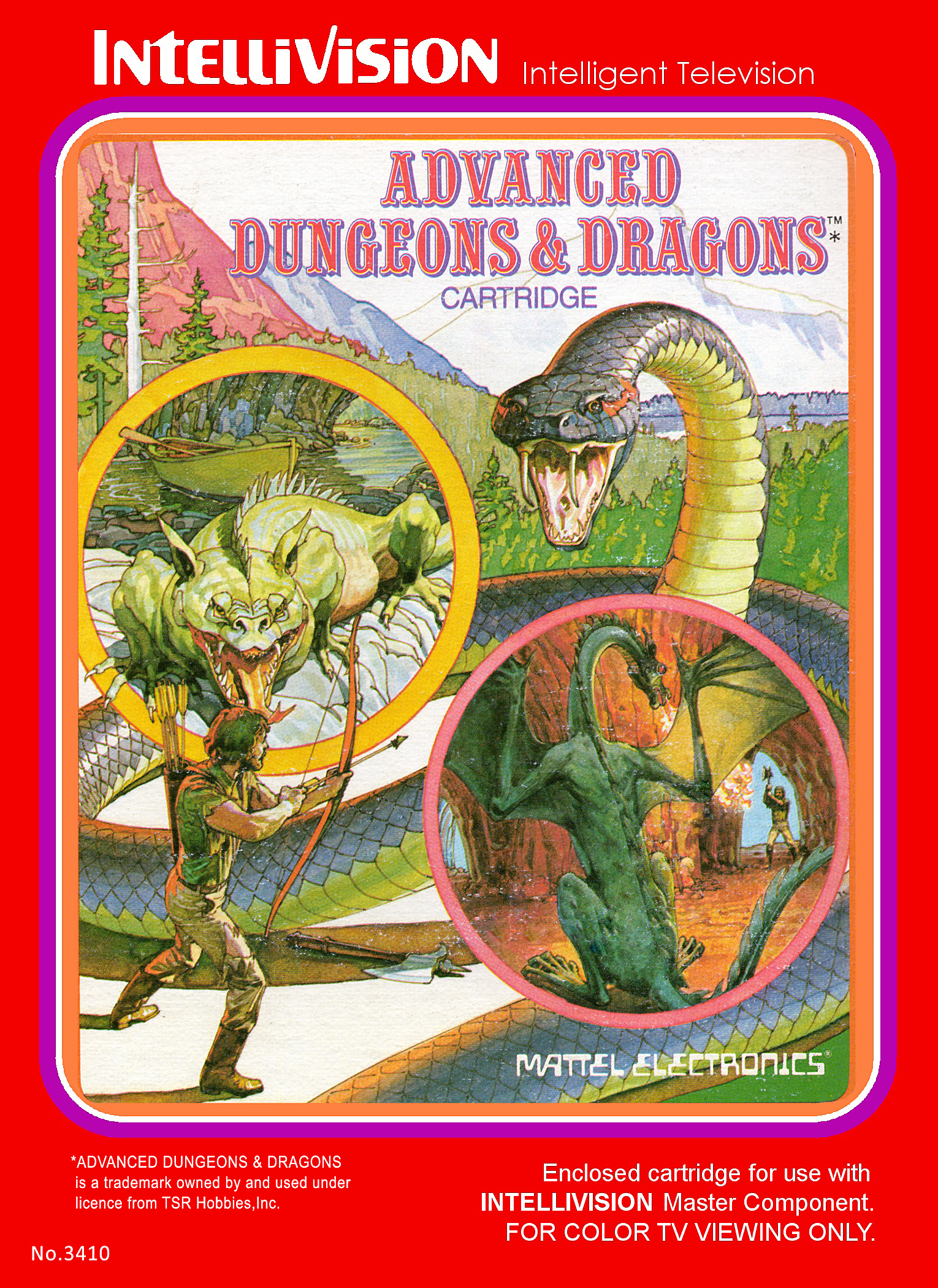 Advanced Dungeons & Dragons Cartridge box art