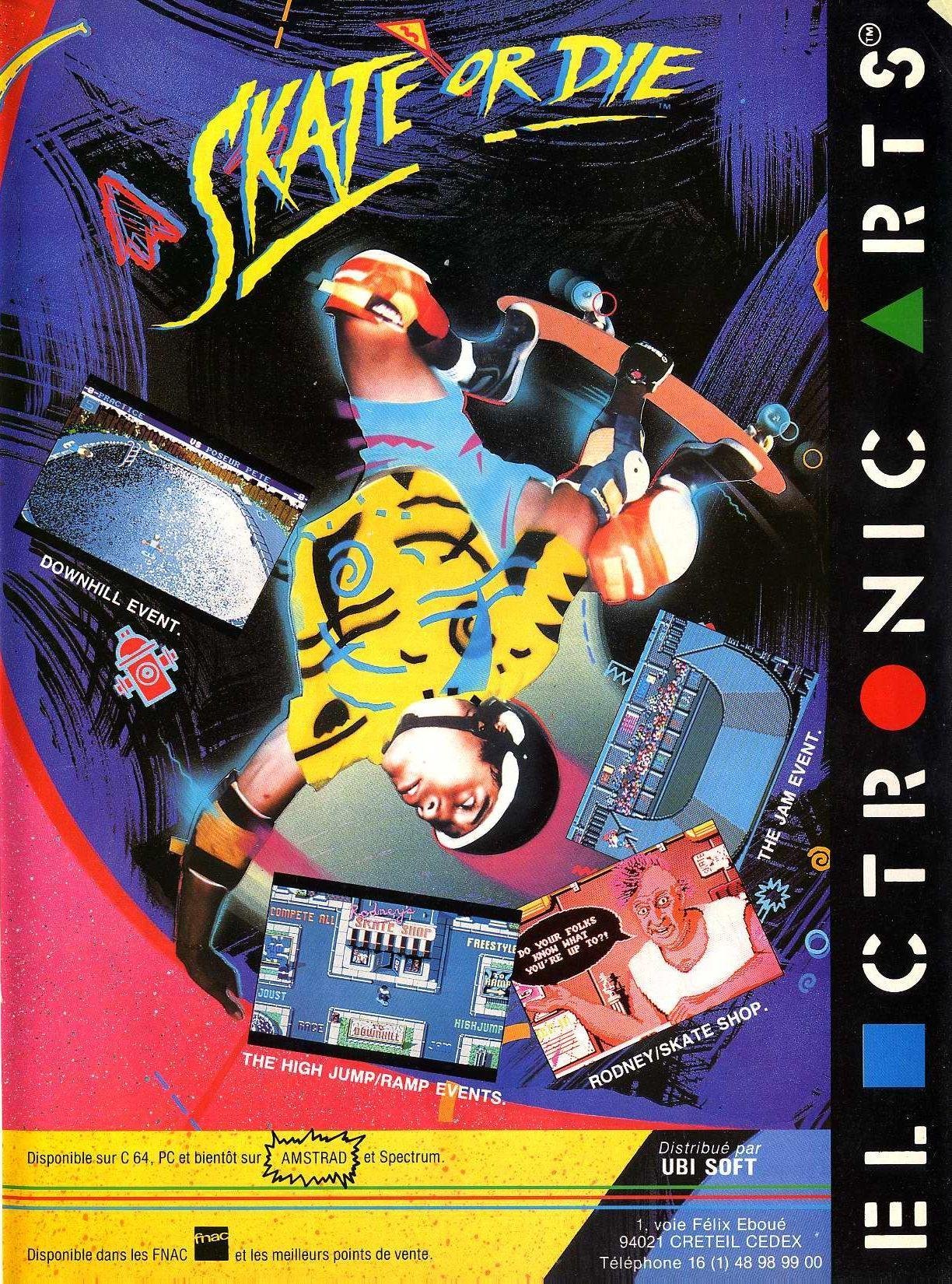 Skate or Die! box art