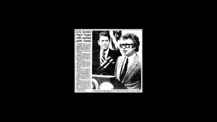 On This Day: June 16, 1981 - President Reagan Awards Congressional Gold Medal to Ken Taylor